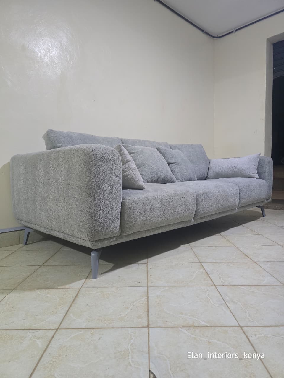 Modern Grey Fabric Sofa